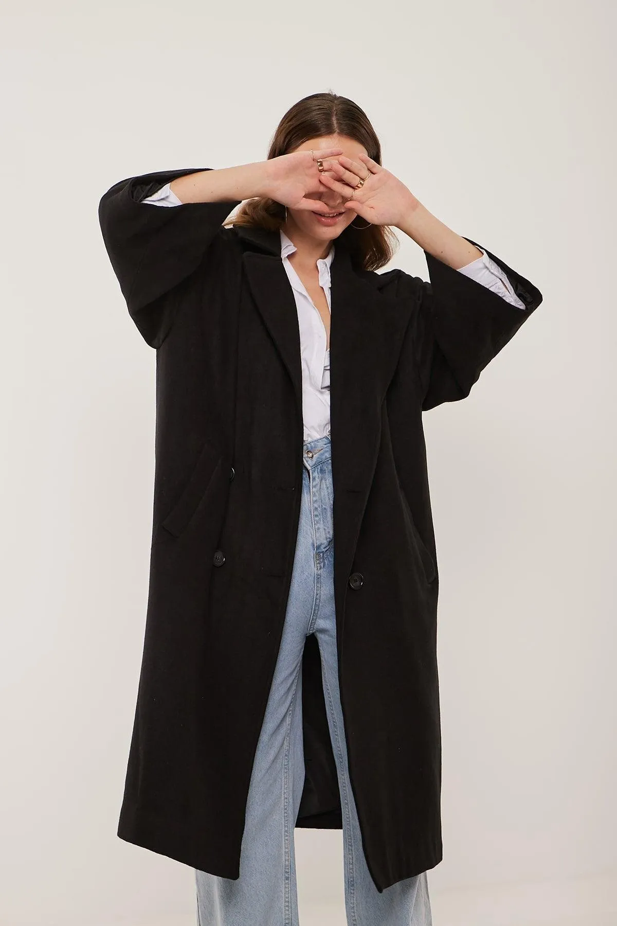 Oversized Cozy Coat - Black