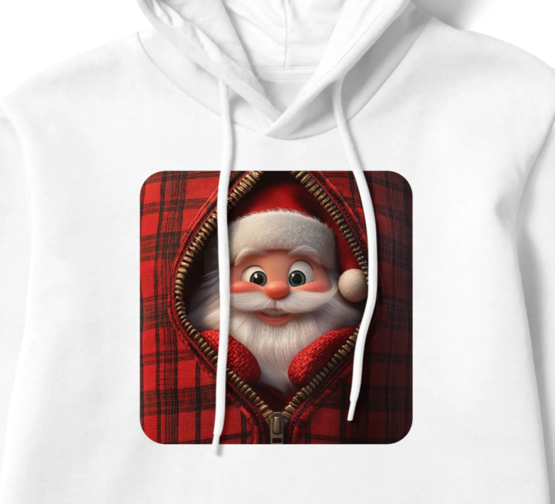 Peek-a-Boo Santa Hoodie – Festive Fun in Every Detail