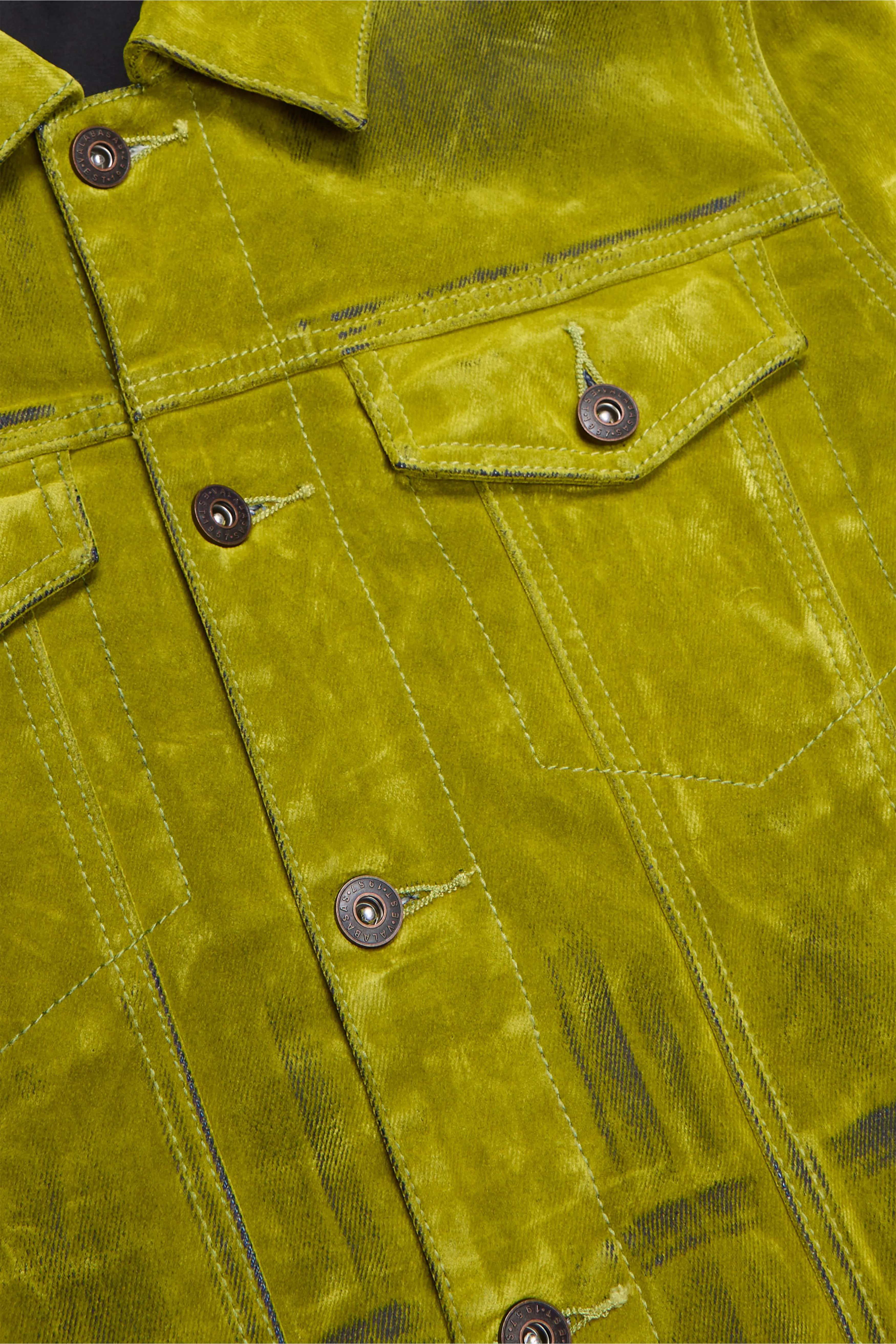 "NOCTURNE" GREEN SUEDE TRENCH COAT