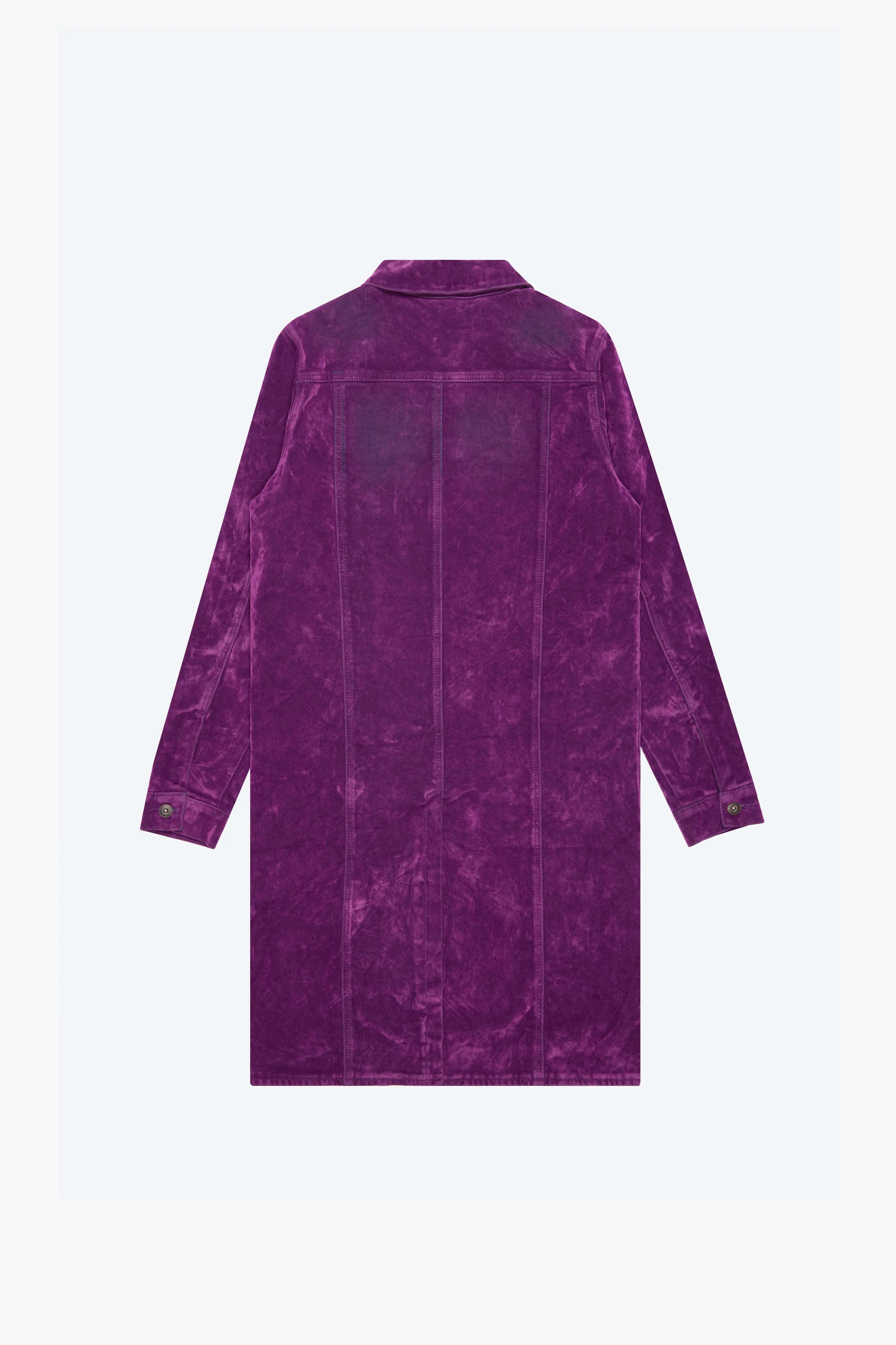 "NOCTURNE" PURPLE SUEDE TRENCH COAT