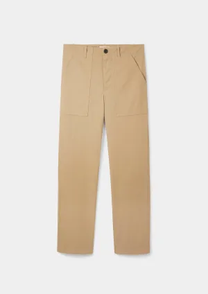 Sand Cotton Utility Trouser