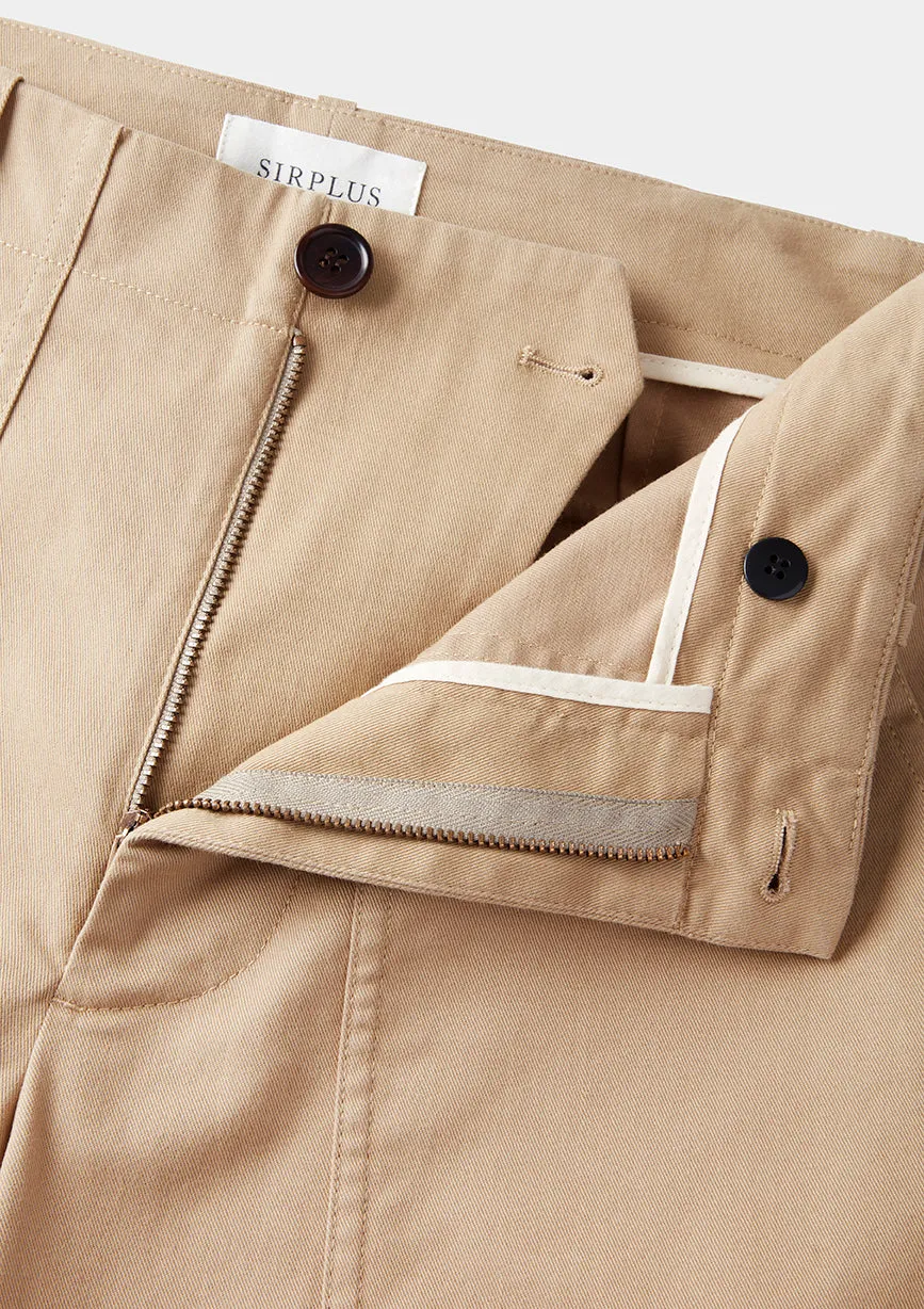 Sand Cotton Utility Trouser