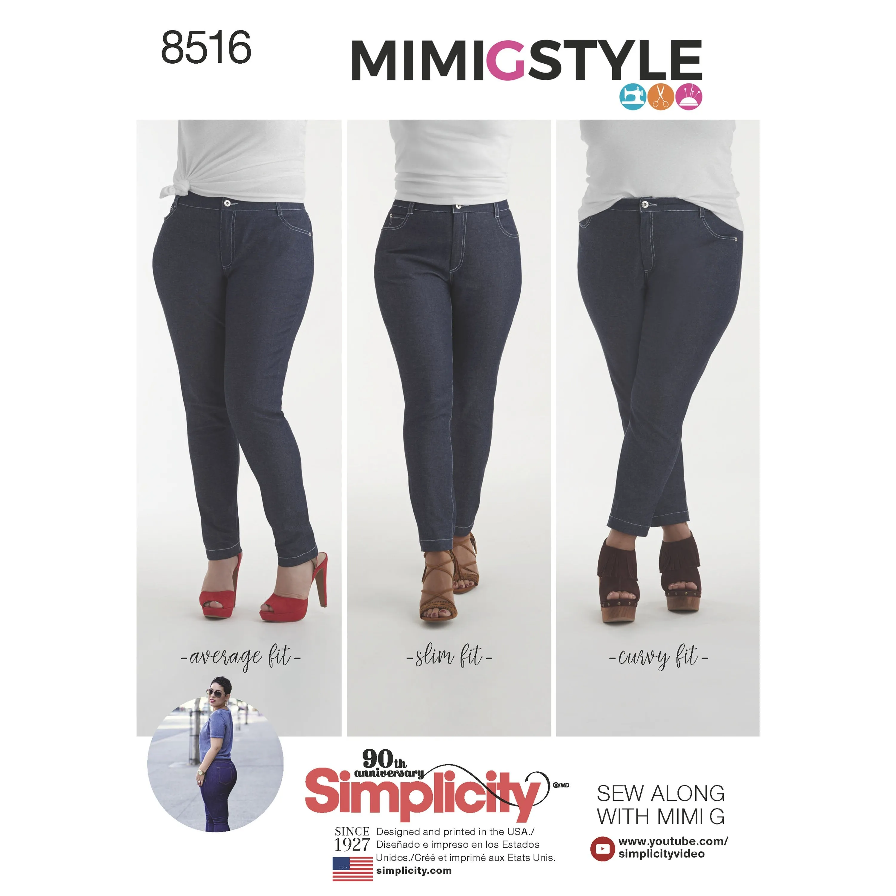 Simplicity Pattern 8516 misses mimi g skinny jeans