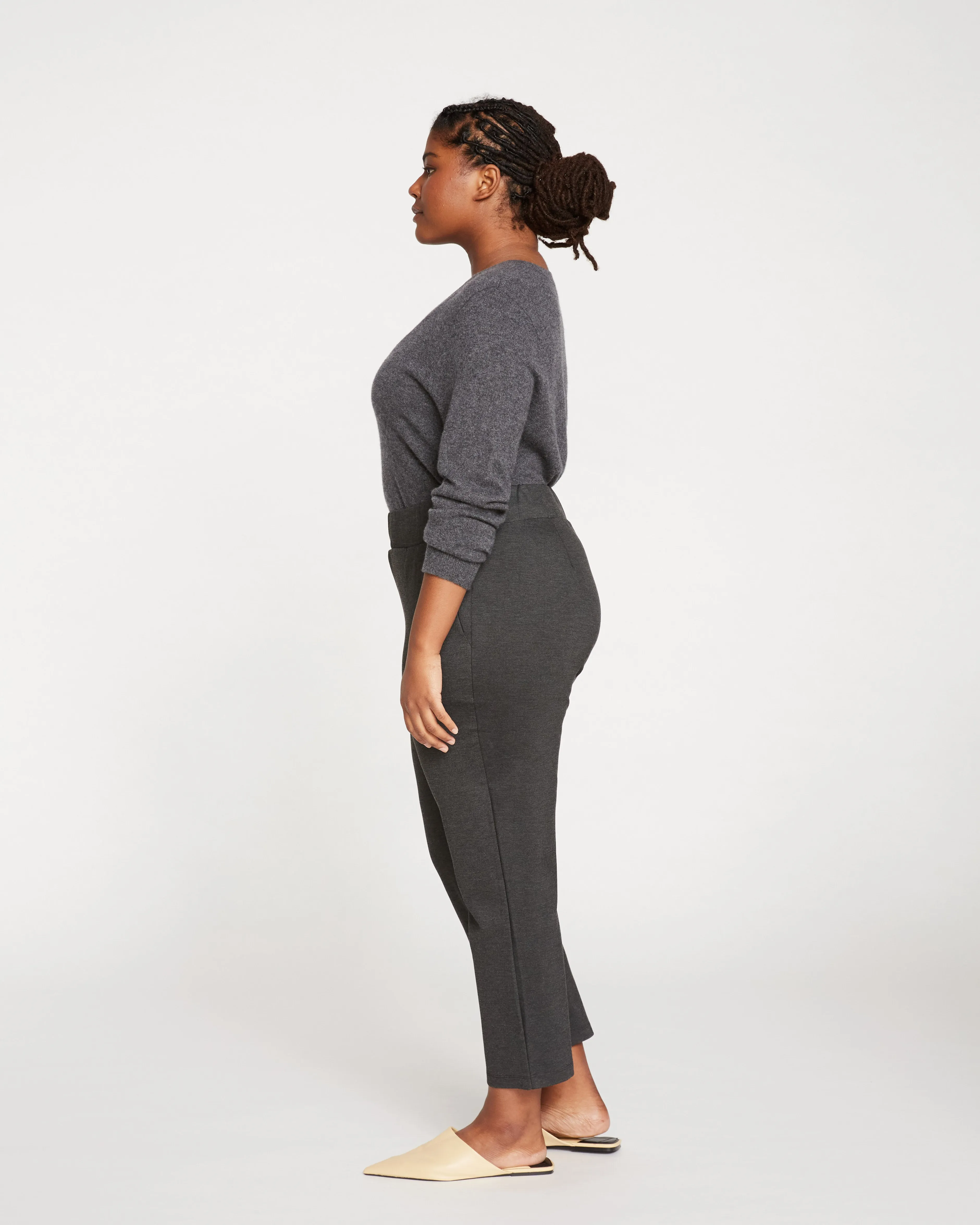 Smart Signature Ponte Pants - Charcoal
