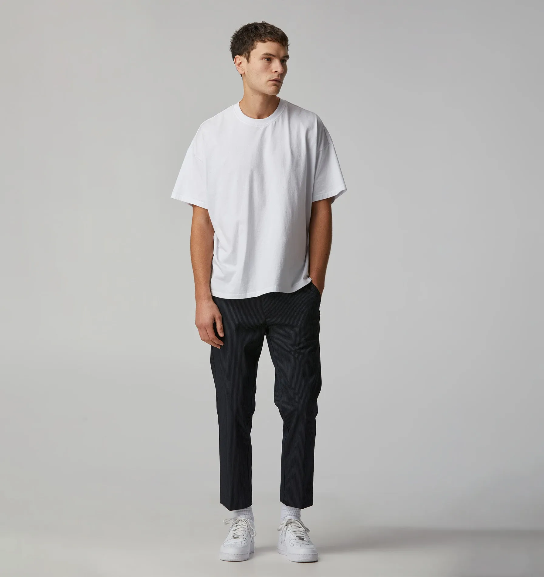 Smart Slim Kobe Pant - Navy Pinstripe