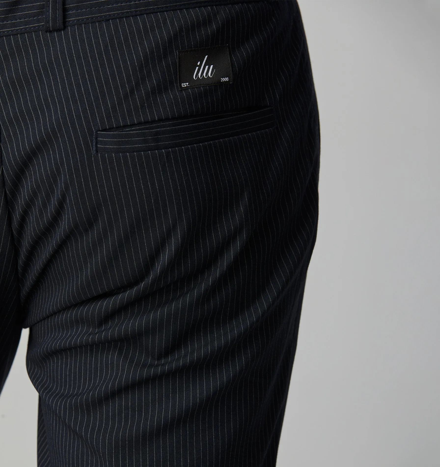 Smart Slim Kobe Pant - Navy Pinstripe