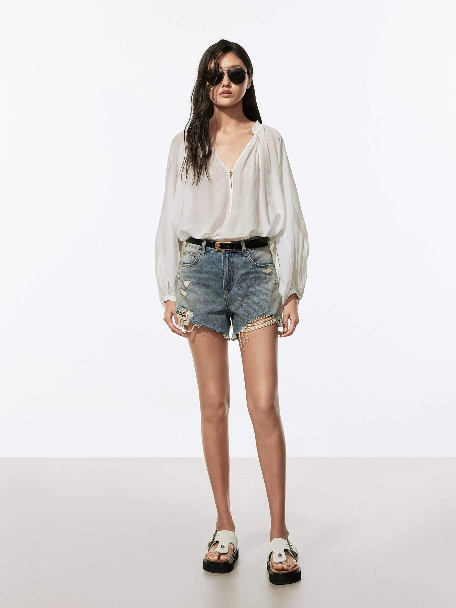 Soft Cotton Silk Blouse