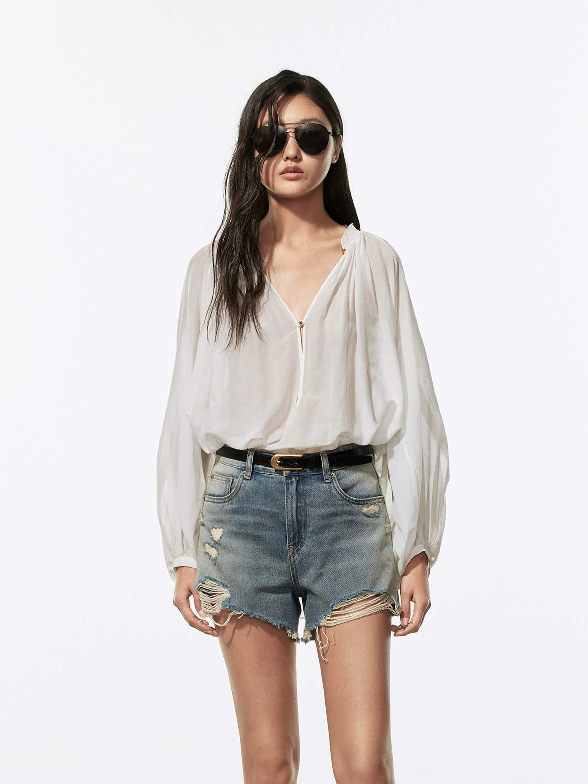 Soft Cotton Silk Blouse