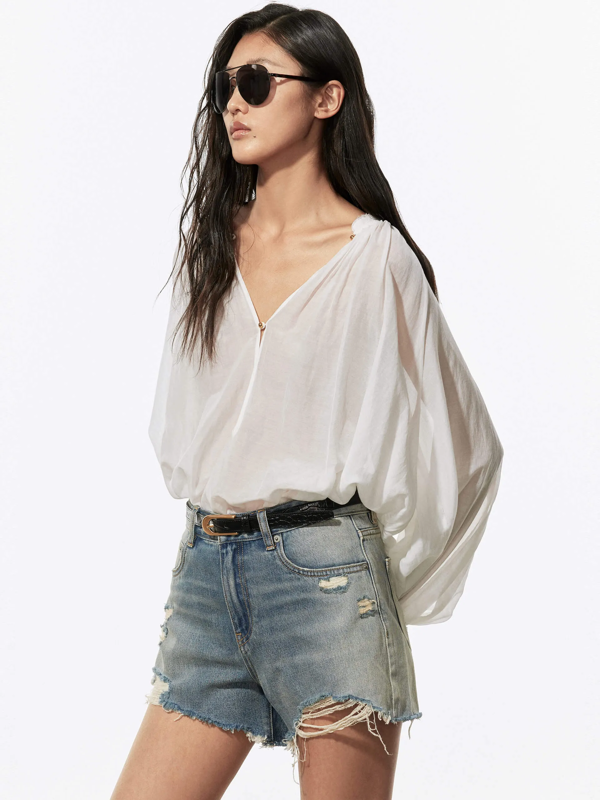 Soft Cotton Silk Blouse