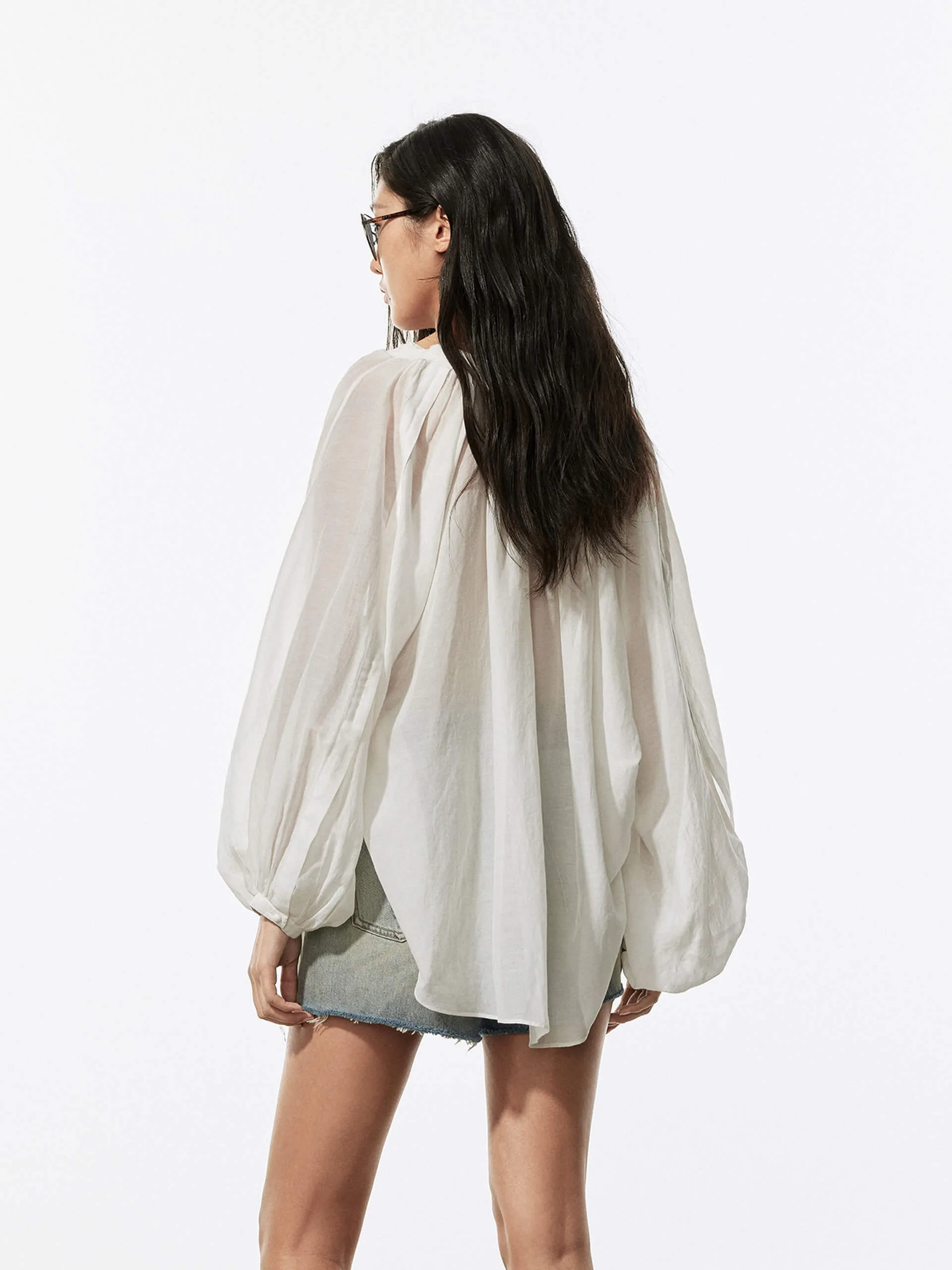 Soft Cotton Silk Blouse