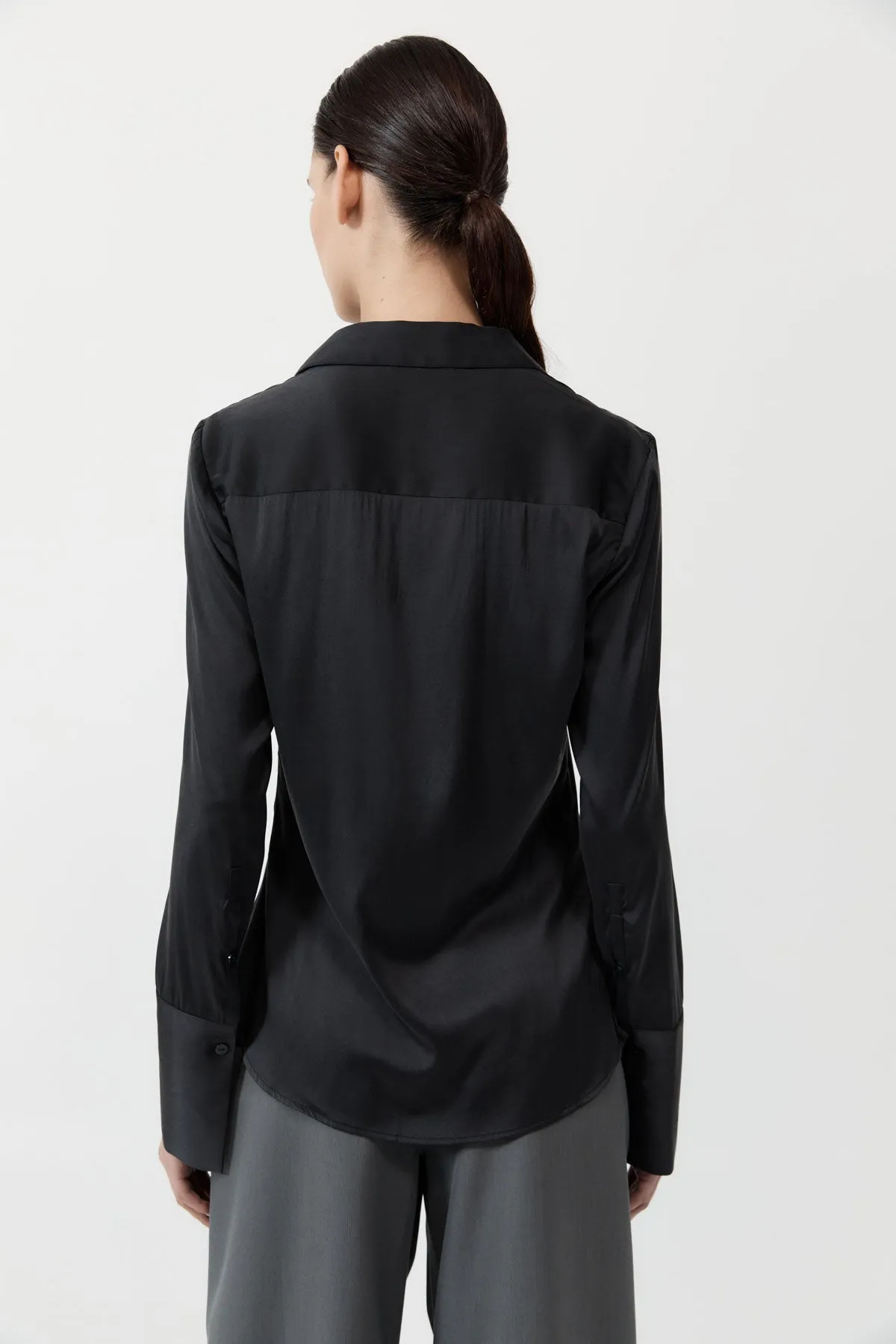 Soft Silk Shirt - Black