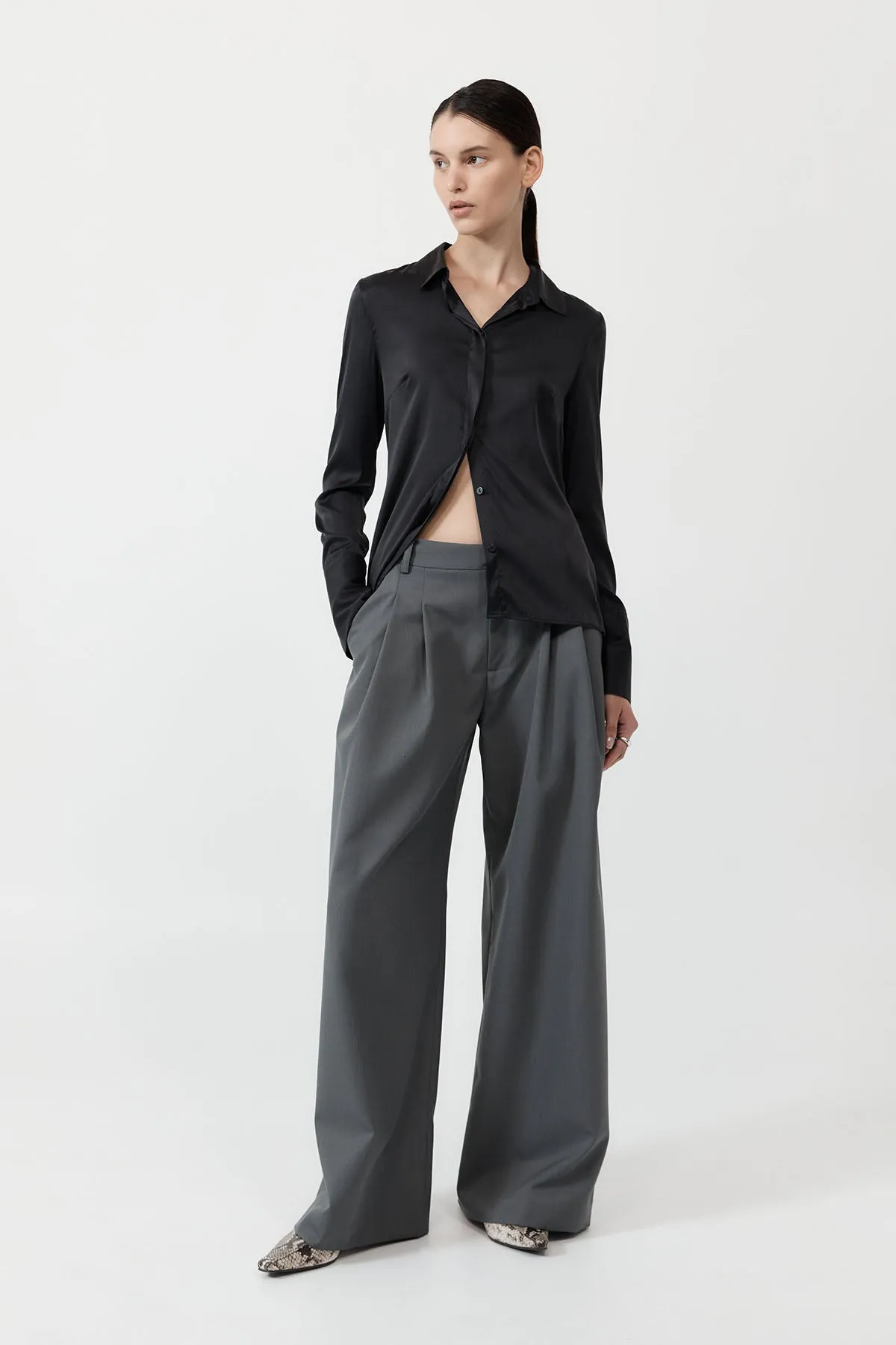Soft Silk Shirt - Black