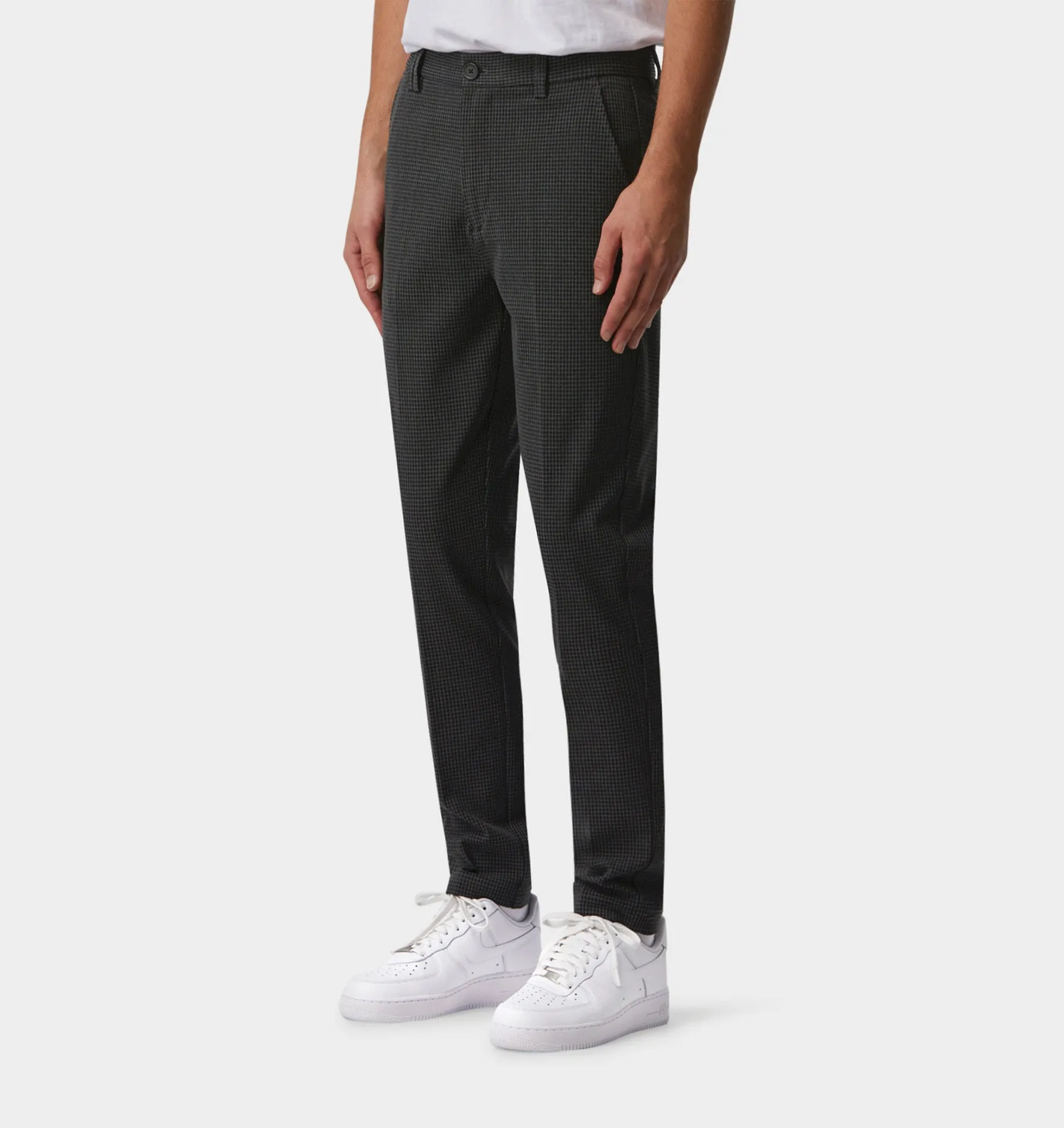 Tailored Smart Pant - Charcoal Houndstooth