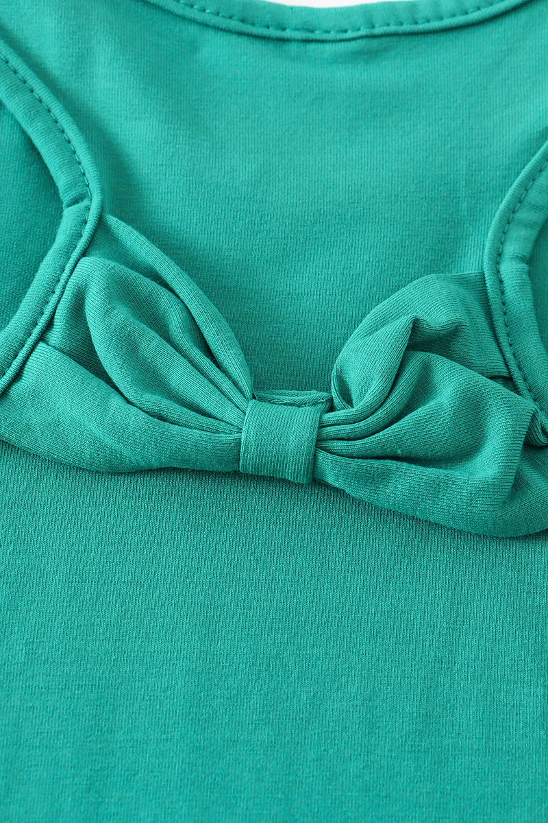Teal blank basic kids teens adult tank top