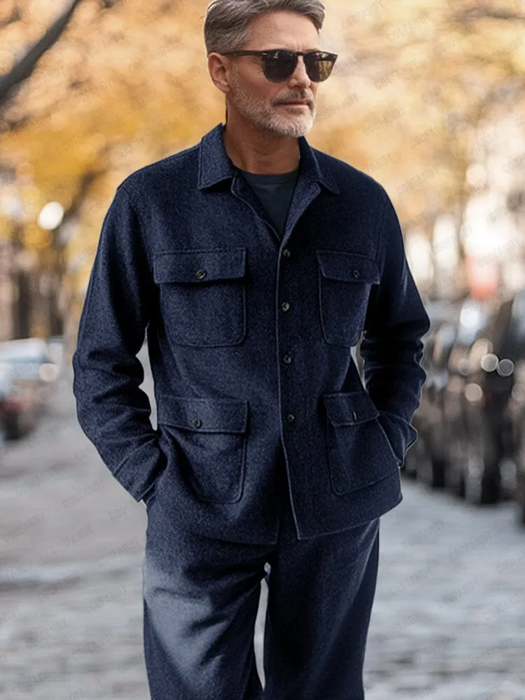 Utility Pockets Jacket Pants Set