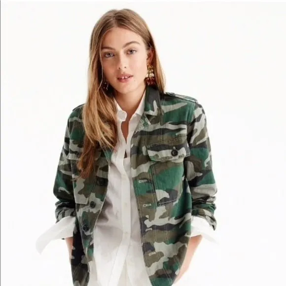 Vintage Military Utility Jacket with Vintage Huipil